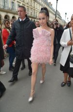 SOFIA CARSON Arrives at Giambattista Valli Fashion Show at PFW in Paris 09/30/2019