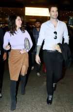 SUNNY LEONE Arrives at Airport in Mumbai 09/07/2019