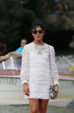 TESSA THOMPSON Arrives at Excelsior Hotel in Venice 09/02/2019
