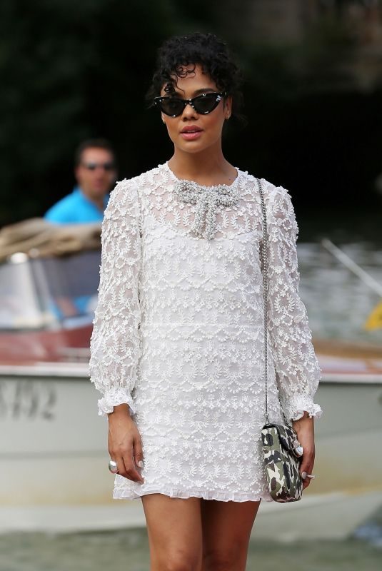 TESSA THOMPSON Arrives at Excelsior Hotel in Venice 09/02/2019