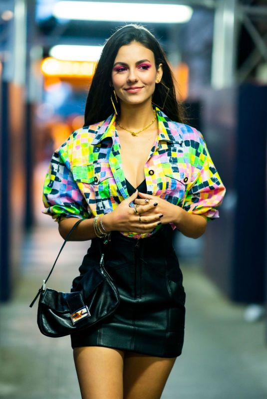 VICTORIA JUSTICE in Short Skirt Out in New York 09/06/2019