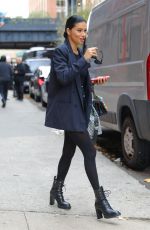 ADRIANA LIMA Leaves a Photoshoot in New York 10/17/2019