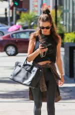 ALESSANDRA AMBROSIO Arrives at Pilates Class in Los Angeles 10/21/2019