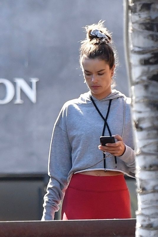 ALESSANDRA AMBROSIO Heading to Brooke Burke