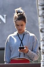 ALESSANDRA AMBROSIO Heading to Brooke Burke