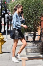 ALESSANDRA AMBROSIO Out for Ice Cream in Brentwood 09/30/2019