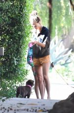 ALESSANDRA AMBROSIO Out with Her Dog in Brentwood 10/05/2019