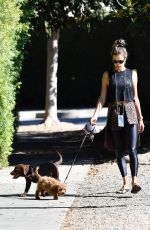 ALESSANDRA AMBROSIO Out with her Dogs in Brentwood 10/21/2019