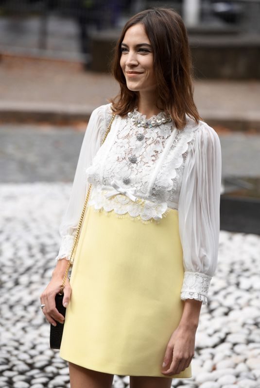 ALEXA CHUNG at Miu Miu Spring/Summer 2020 Show at Paris Fashion Week 10/01/2019