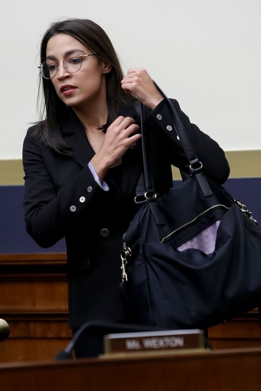 ALEXANDRIA OCASIO-CORTEZ at House Financial Services Committee Hearing in Washington D.C. 10/23/2019