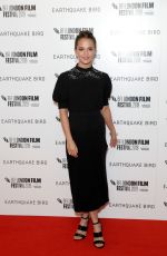ALICIA VIKANDER at Earthquake Bird Premiere at 63rd BFI London Film Festival 10/10/2019