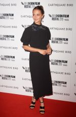 ALICIA VIKANDER at Official Secrets Premiere at 63rd BFI London Film Festival 10/10/2019
