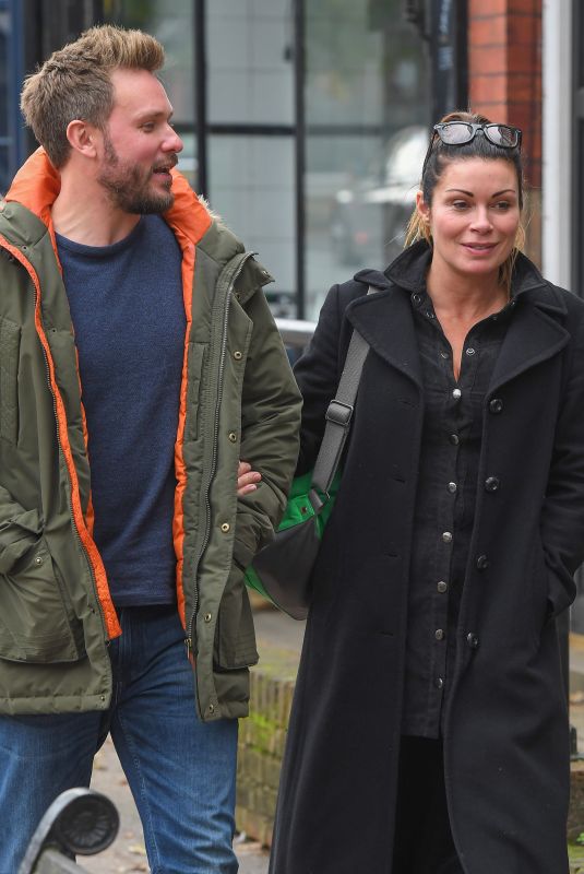 ALISON KING and David Stuckley Out in Alderley Edge in Cheshire 10/24/2019