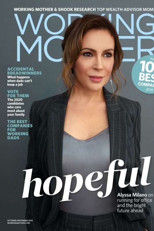 ALYSSA MILANO in Working Mother Magazine, October 2019