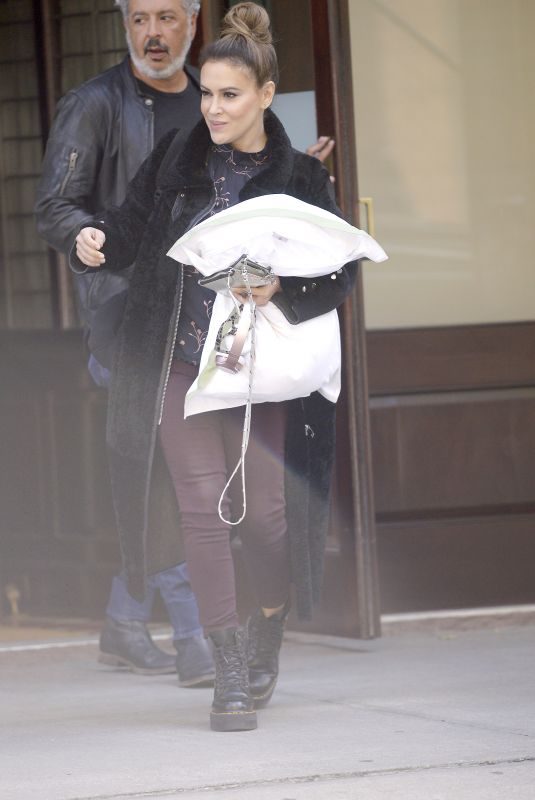 ALYSSA MILANO Leaves Her Hotel in New York 10/15/2019