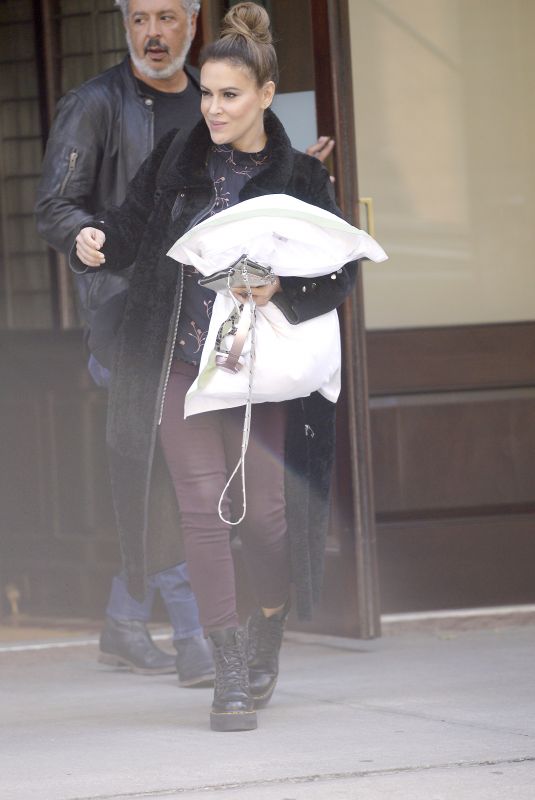 ALYSSA MILANO Leaves Her Hotel in New York 10/15/2019