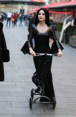 AMANDA HOLDEN and ASHLEY ROBERTS as Morticia and Wednesdey Addams Leaves Heart Radio 10/31/2019