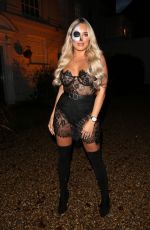 AMBER TURNER on the Set of TOWIE Halloween Special 10/21/2019