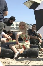 ANA DE ARMAS Plays the Role of Marilyn Monroe Filming on the Beach in Malibu 10/06/2019