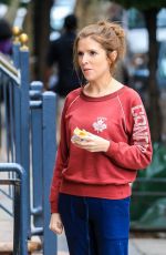 ANNA KENDRICK on the Set of Love Life at Mud Cafe in New York 10/07/2019