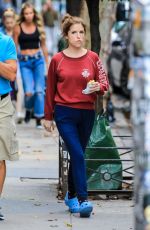 ANNA KENDRICK on the Set of Love Life at Mud Cafe in New York 10/07/2019