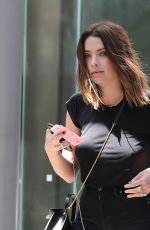 ASHLEY BENSON Leaves an Office Building in Century City 10/03/2019