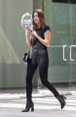 ASHLEY BENSON Leaves an Office Building in Century City 10/03/2019