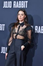 AUBREY PLAZA at Jojo Rabbit Premiere in Los Angeles 10/15/2019