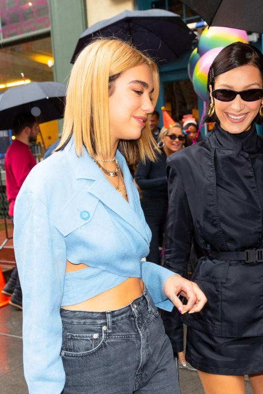 BELLA HADID and DUA LIPA Celebrate Bella’s 23rd Birthday at Sadelle in New York 10/09/2019