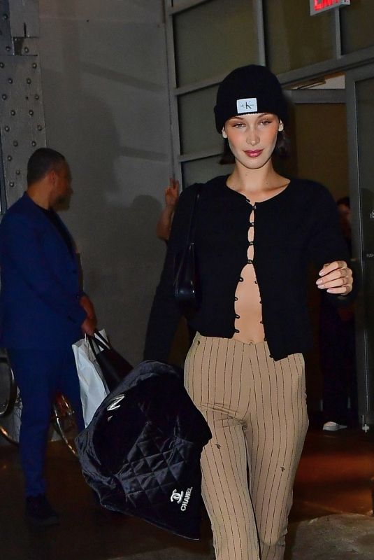 BELLA HADID Leaves a Studio in New York 10/16/2019