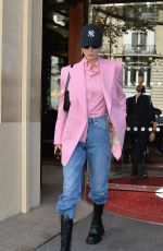 BELLA HADID Out and About in Paris 09/30/2019