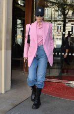 BELLA HADID Out and About in Paris 09/30/2019