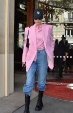 BELLA HADID Out and About in Paris 09/30/2019