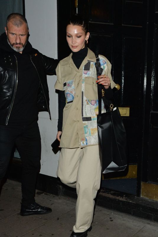 BELLA HADID Out in London 10/23/2019