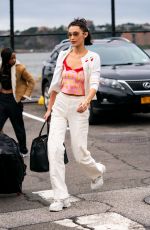 BELLA HADID Takes a Helicopter Ride in New York 10/23/2019