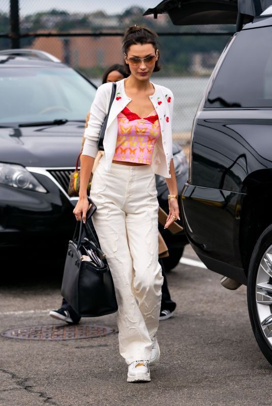 BELLA HADID Takes a Helicopter Ride in New York 10/23/2019