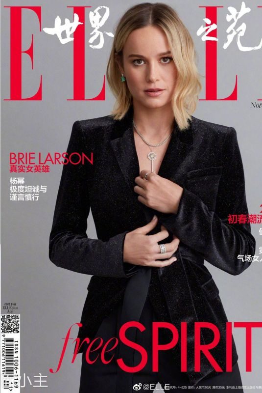 BRIE LARSON for Elle Magazine, China November 2019