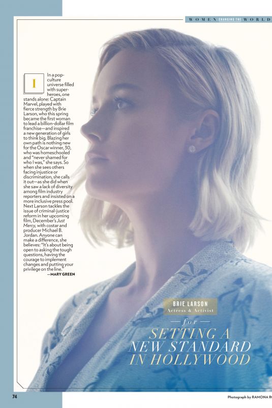BRIE LARSON in People Magazine, October 2019