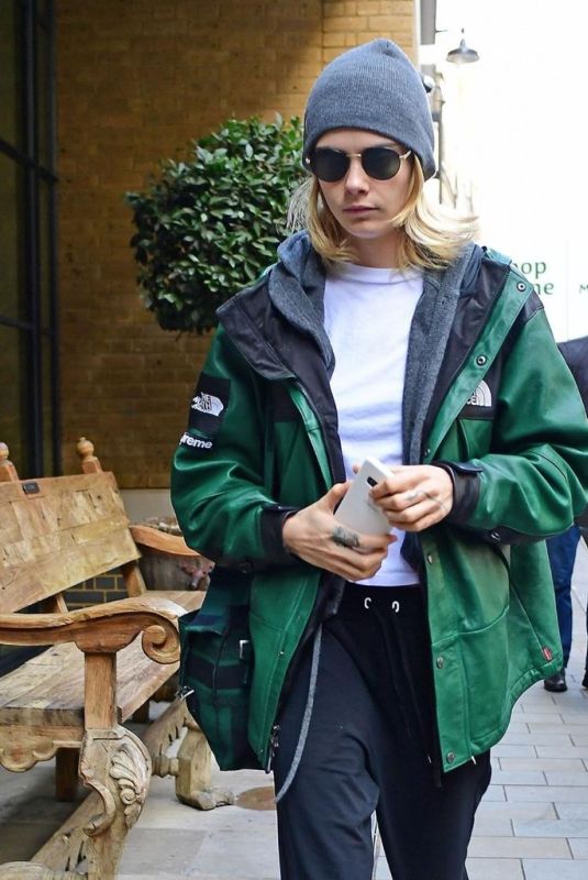CARA DELEVINGNE Out in London 10/22/2019
