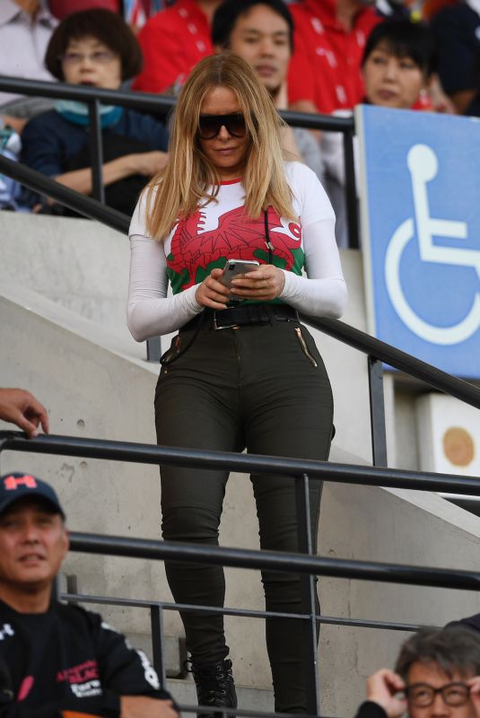 CAROL VORDERMAN at Wales vs Uruguay Rugby World Cup Match in Japan 10/13/2019