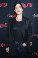 CARRIE-ANNE MOSS at Tell Me A Story Press Room at New York Comic-con 10/03/2019