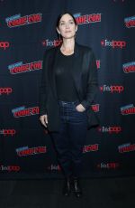 CARRIE-ANNE MOSS at Tell Me A Story Press Room at New York Comic-con 10/03/2019