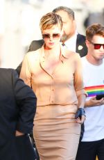 CHARLIZE THERON Arrives at Jimmy Kimmel Live in Hollywood 10/07/2019