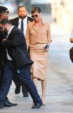 CHARLIZE THERON Arrives at Jimmy Kimmel Live in Hollywood 10/07/2019