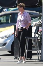 CHARLIZE THERON Out and About in Culver City 10/11/2019