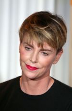 CHARLIZE THERON Speaks at Geanco Goundation Hollywood Gala in Beverly Hills 10/10/2019