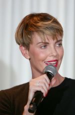 CHARLIZE THERON Speaks at Geanco Goundation Hollywood Gala in Beverly Hills 10/10/2019