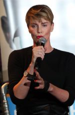 CHARLIZE THERON Speaks at Geanco Goundation Hollywood Gala in Beverly Hills 10/10/2019