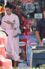 CHLOE BRIDGES and Adam Devine at a Gas Station in Hollywood 10/26/2019