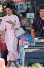 CHLOE BRIDGES and Adam Devine at a Gas Station in Hollywood 10/26/2019